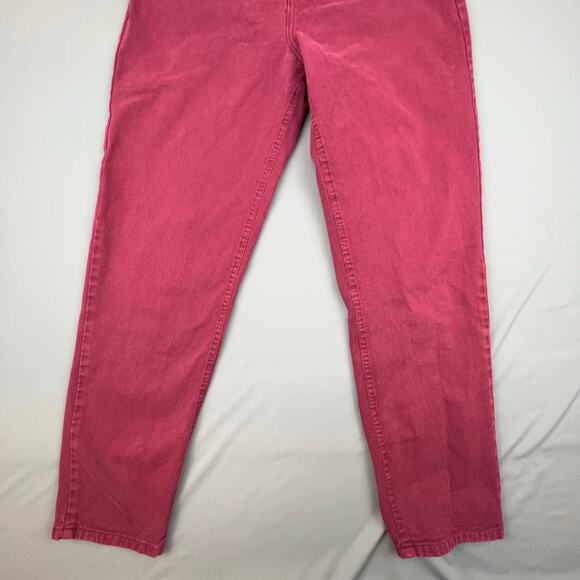 City Jeans High Rise Mom Jeans | Size 12 Red Tapered | Made in USA - Picture 6 of 12